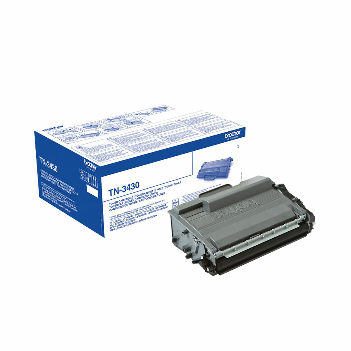 Tóner Original Brother TN3430 Negro